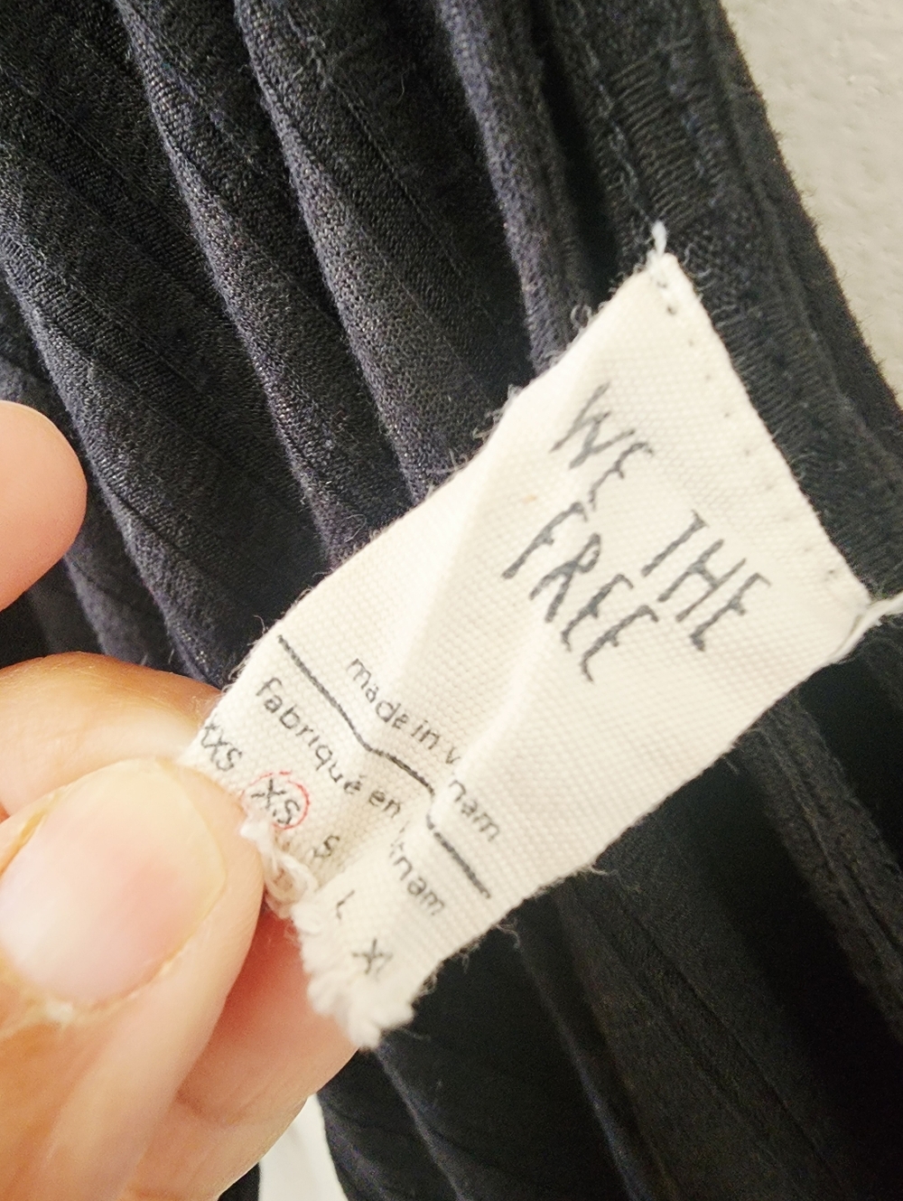 Free People East Coast Ribbed Wrap Top - Black Size XS - Picture 4 of 5